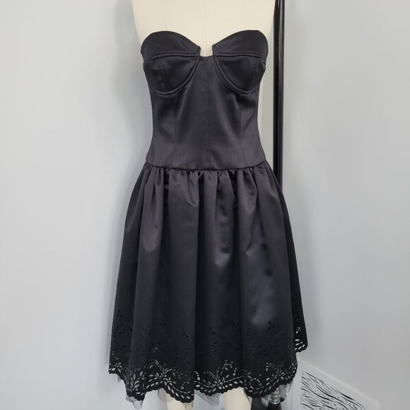 ABS Evening Essentials by Allen Schwartz Strapless Black Dress Size 6 - Picture 2 of 11